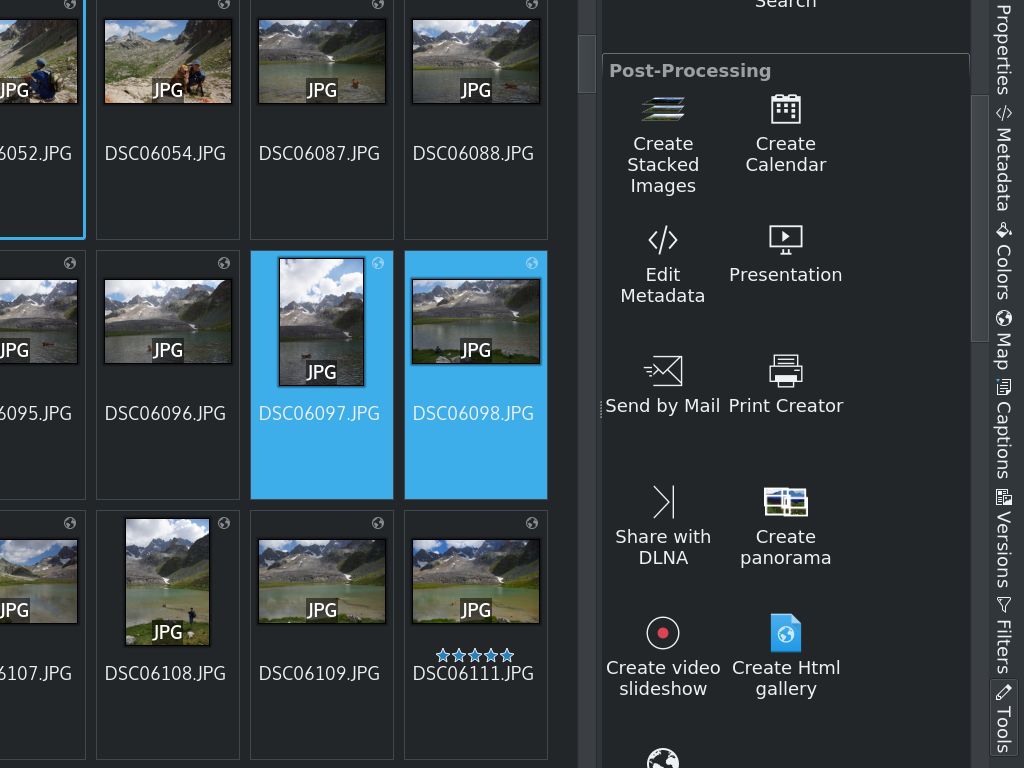 Quickly access post-processing tools for a better workflow