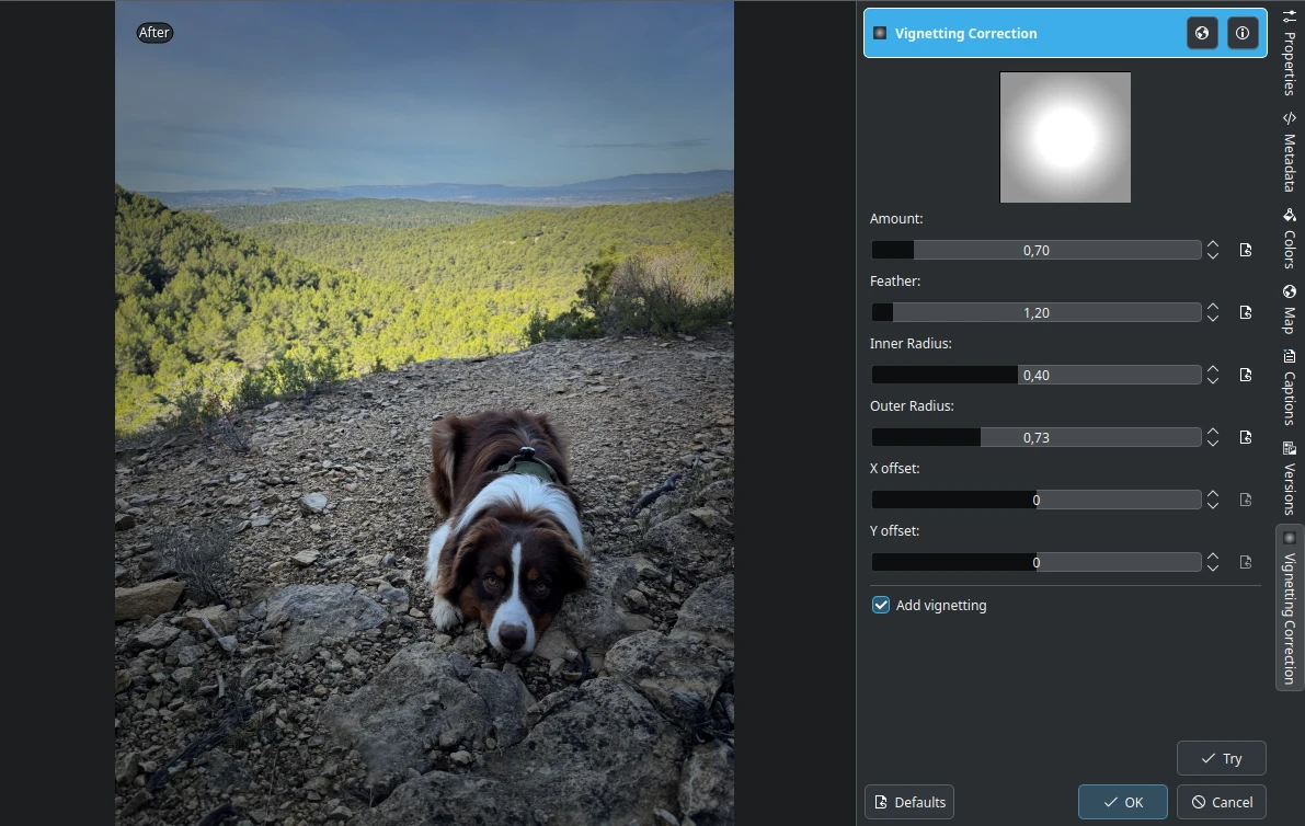 Vignetting Plugin