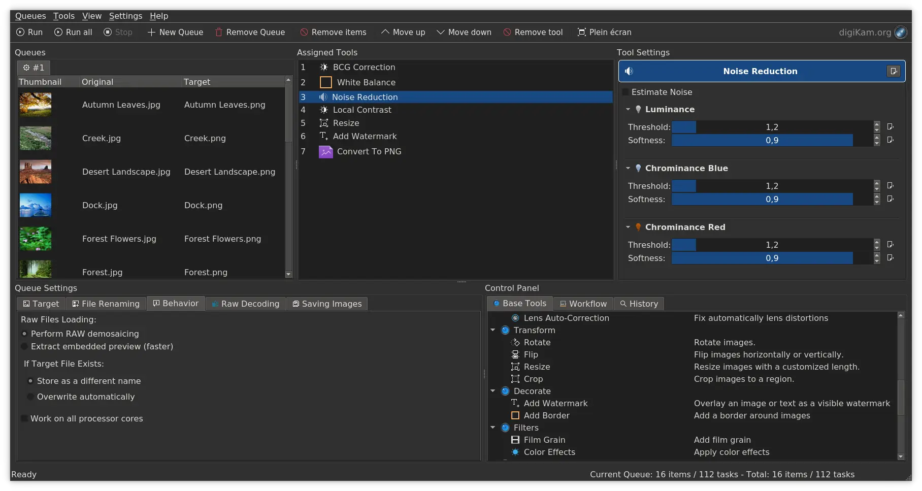 digiKam Batch Queue Manager