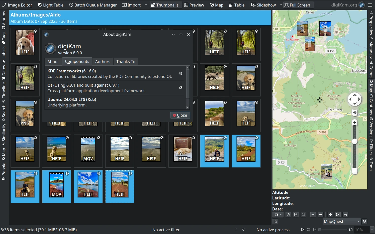 digiKam Running under Linux Ubuntu