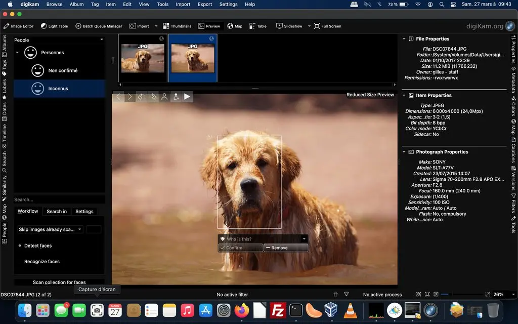 digikam 7.2.0 Editing Face Tag