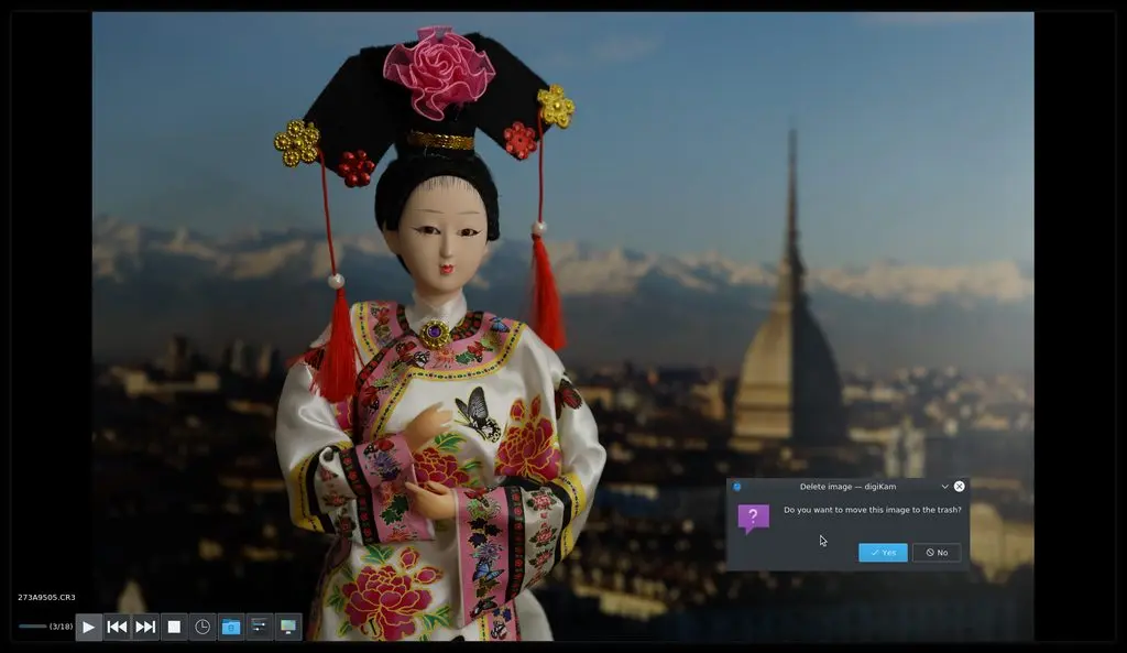 digiKam 7.3.0 SlideShow Tool in Action