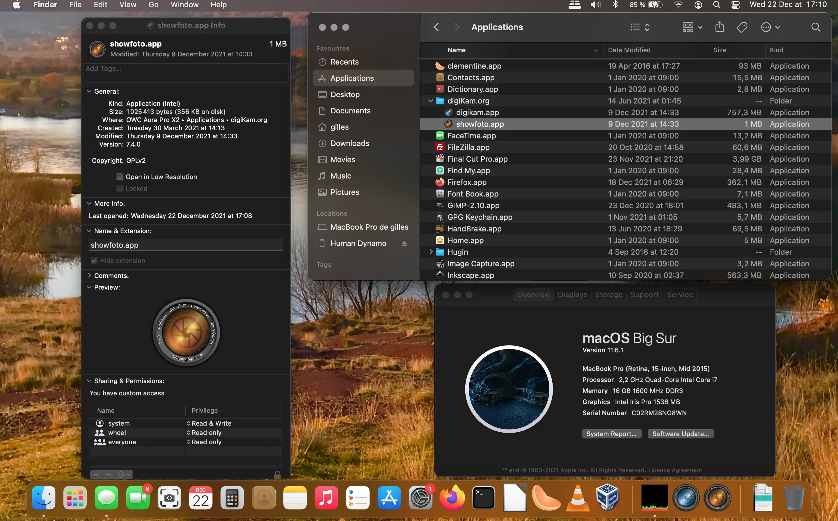 Showfoto 7.4.0 Icon from MacOS Applications Panel