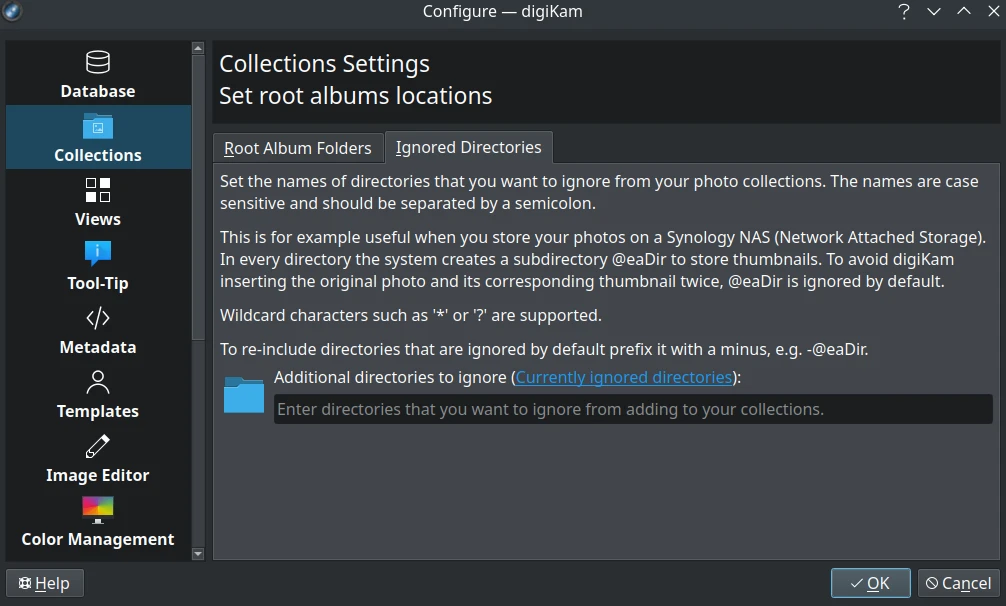 digiKam 9.0.0 Reg-exp Wildcards Support in Ignore Dirs