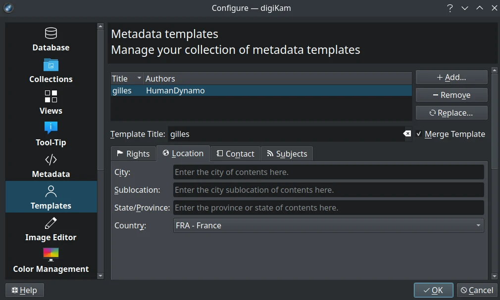 digiKam 9.0.0 New Merge Template Option